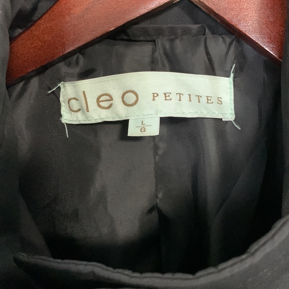 Cleo Petites Trench Coat with Removable Hood Colour Black Size Large - Picture 7 of 14